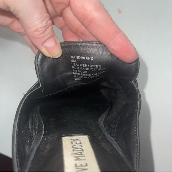 Steve Madden Kandi black leather loafer mules size 6 - Picture 6 of 9